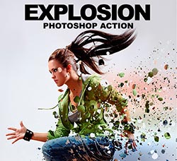 极品PS动作－散斑抽离(含高清视频教程)：Explosion Photoshop Action